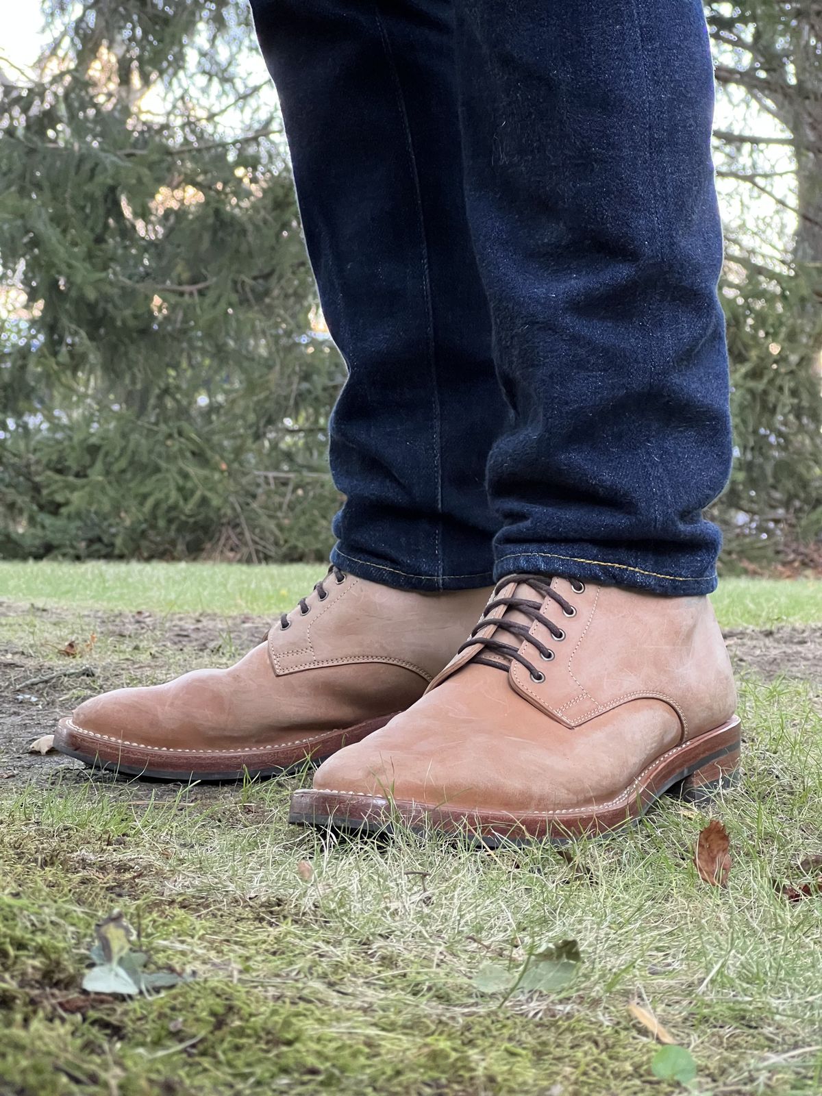 Photo by patinathunderdome on November 3, 2021 of the Benzein TDD-01 Boot in Conceria Cloe Crust Shell Cordovan.