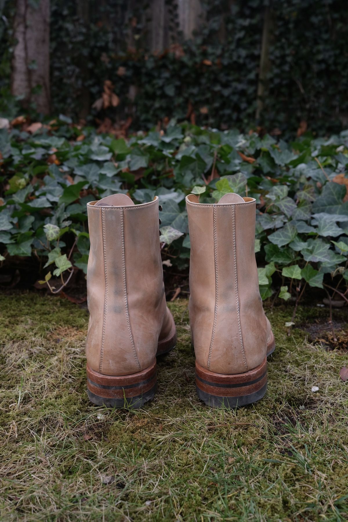 Photo by patinathunderdome on January 2, 2022 of the Benzein TDD-01 Boot in Conceria Cloe Crust Shell Cordovan.