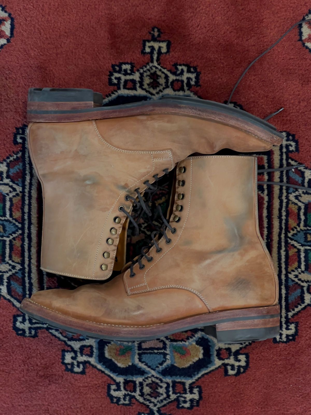 Photo by patinathunderdome on February 2, 2022 of the Benzein TDD-01 Boot in Conceria Cloe Crust Shell Cordovan.