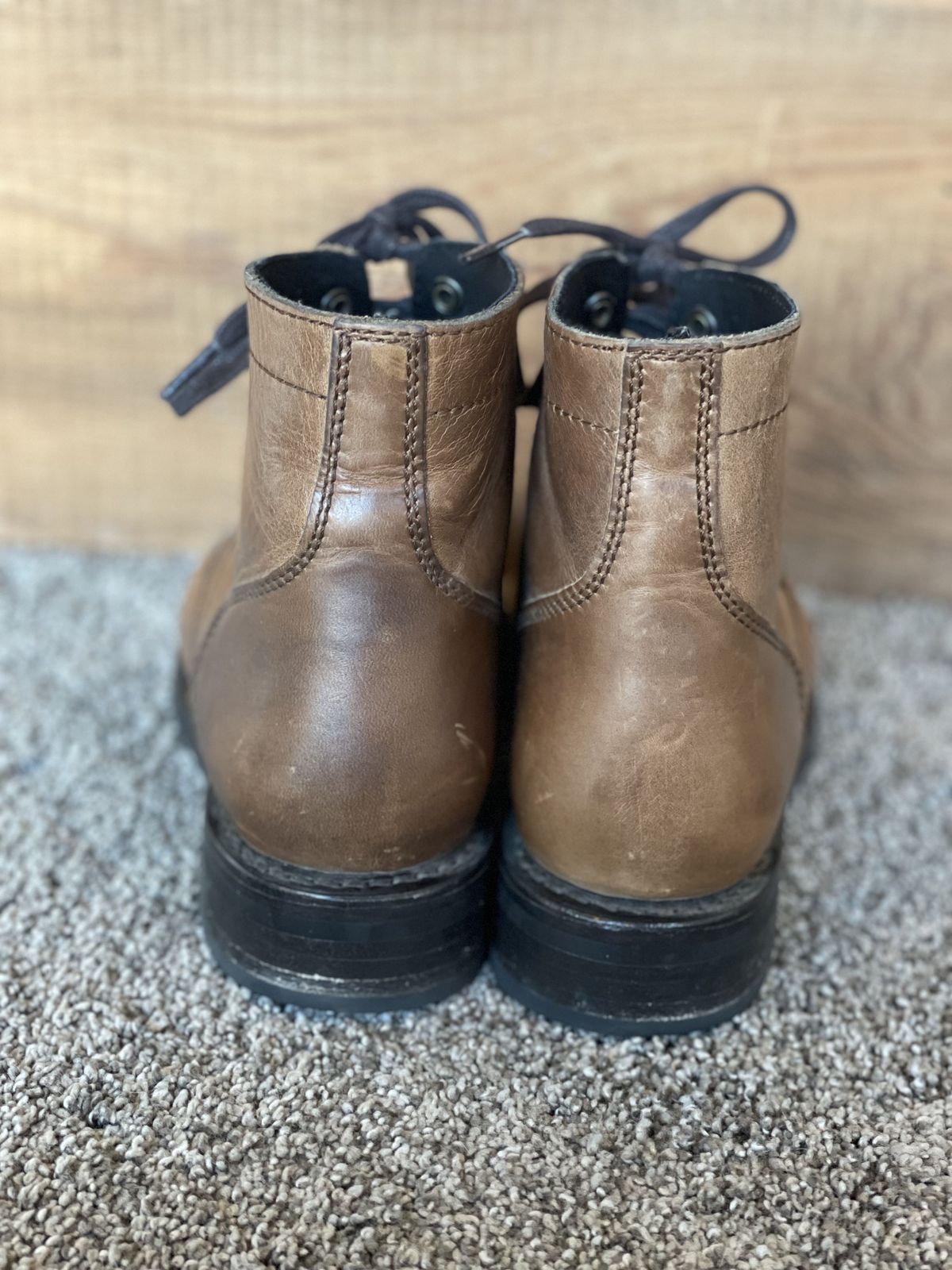 Photo by patinathunderdome on February 5, 2022 of the Thursday Captain in Horween Natural Chromexcel.