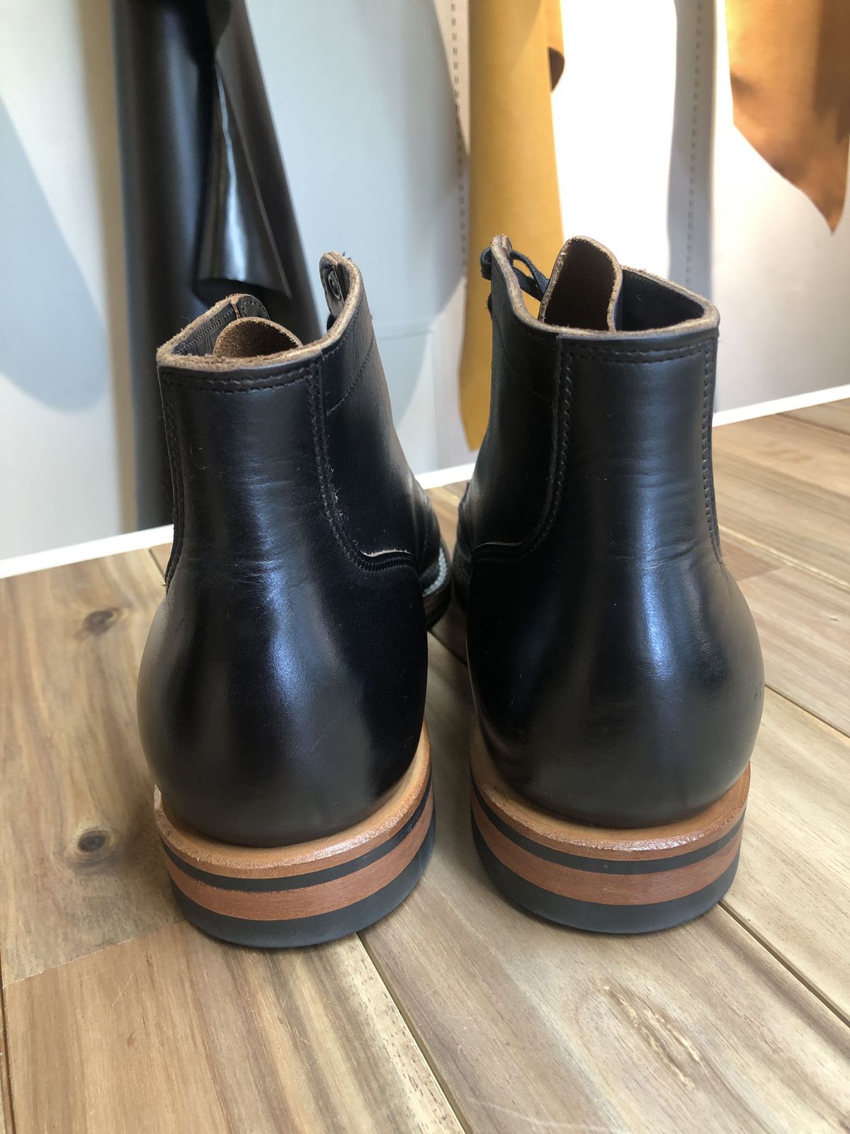 Photo by patinathunderdome on October 8, 2021 of the Viberg Service Boot in Horween Black Chromexcel.