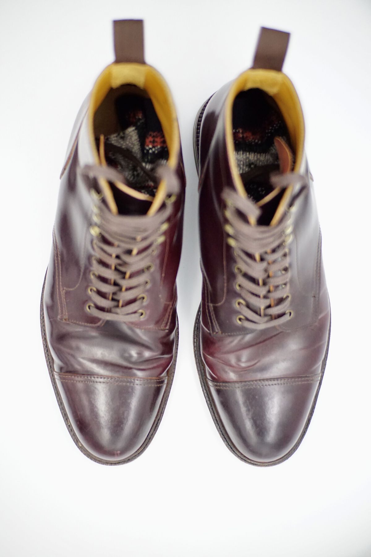 Photo by patinathunderdome on November 4, 2021 of the Meermin Derby Boot in Horween Color 8 Shell Cordovan.
