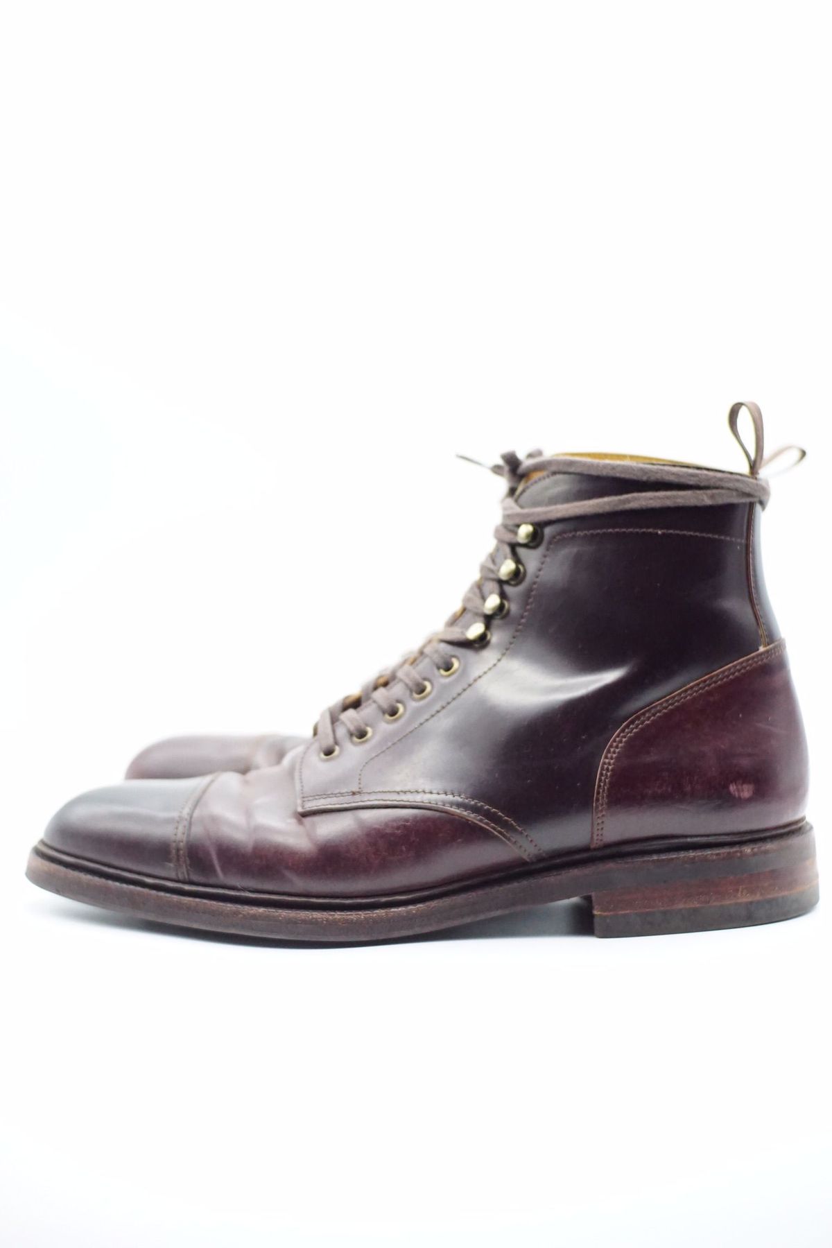 Photo by patinathunderdome on December 5, 2021 of the Meermin Derby Boot in Horween Color 8 Shell Cordovan.