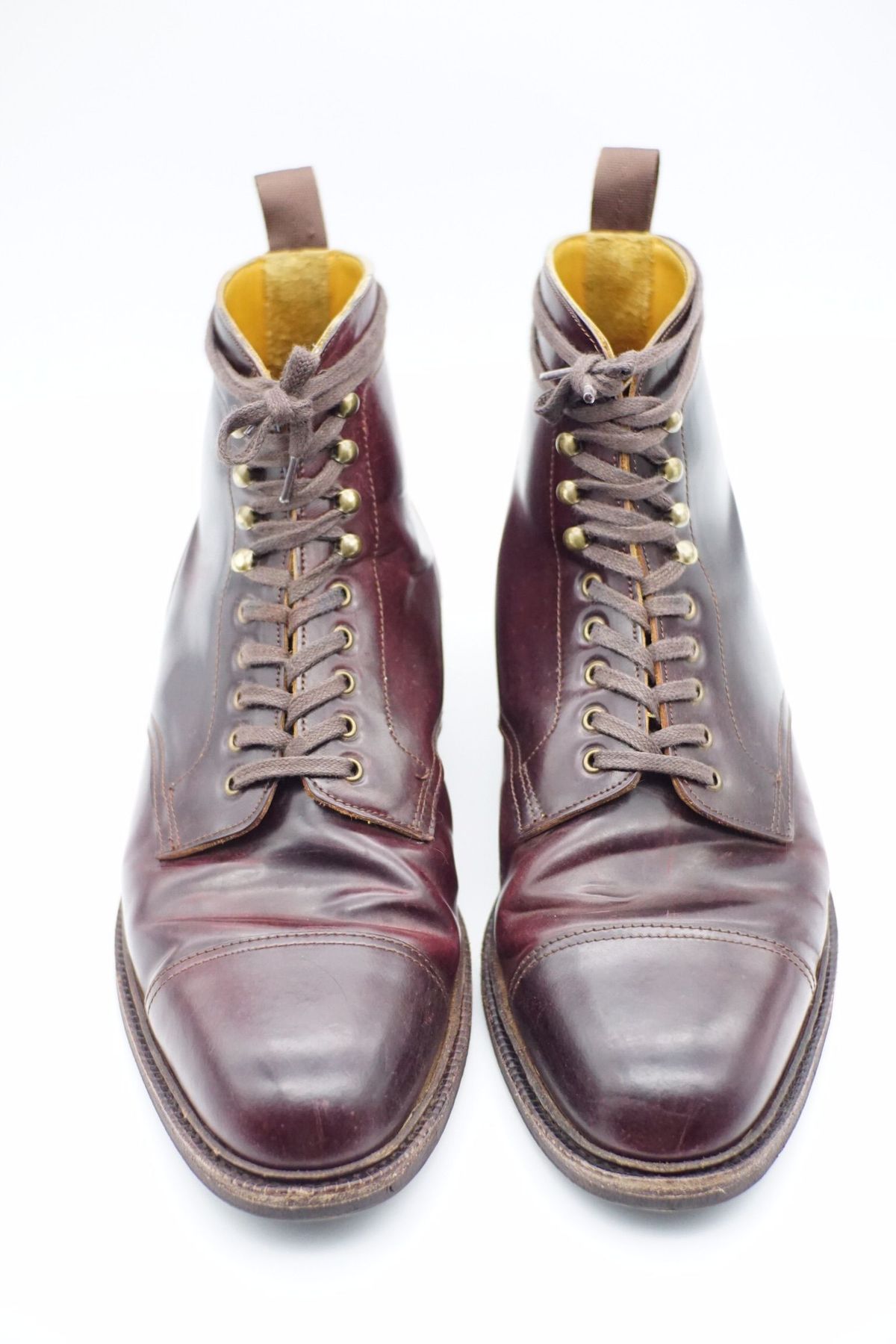 Photo by patinathunderdome on December 5, 2021 of the Meermin Derby Boot in Horween Color 8 Shell Cordovan.