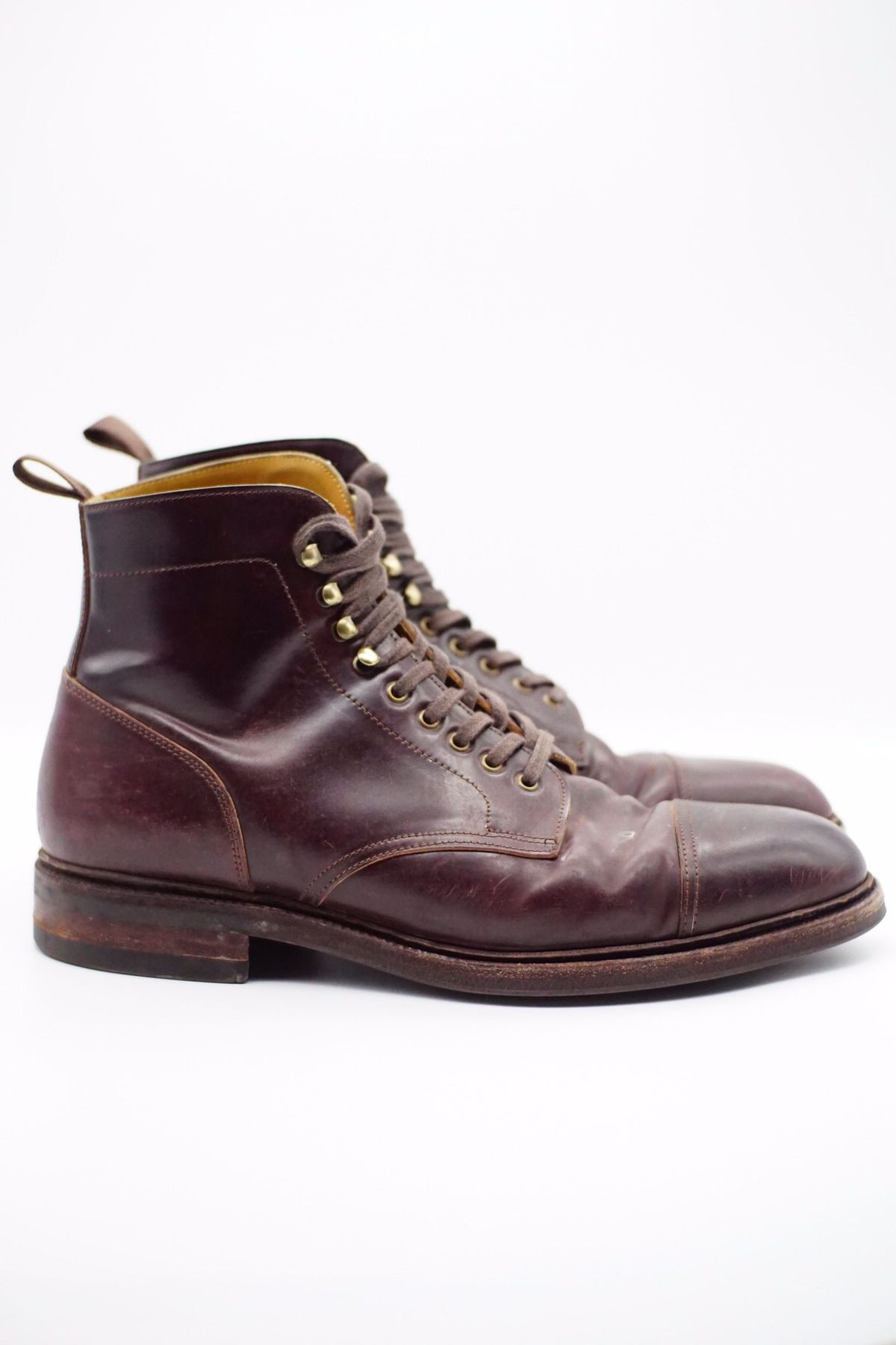 Photo by patinathunderdome on January 6, 2022 of the Meermin Derby Boot in Horween Color 8 Shell Cordovan.