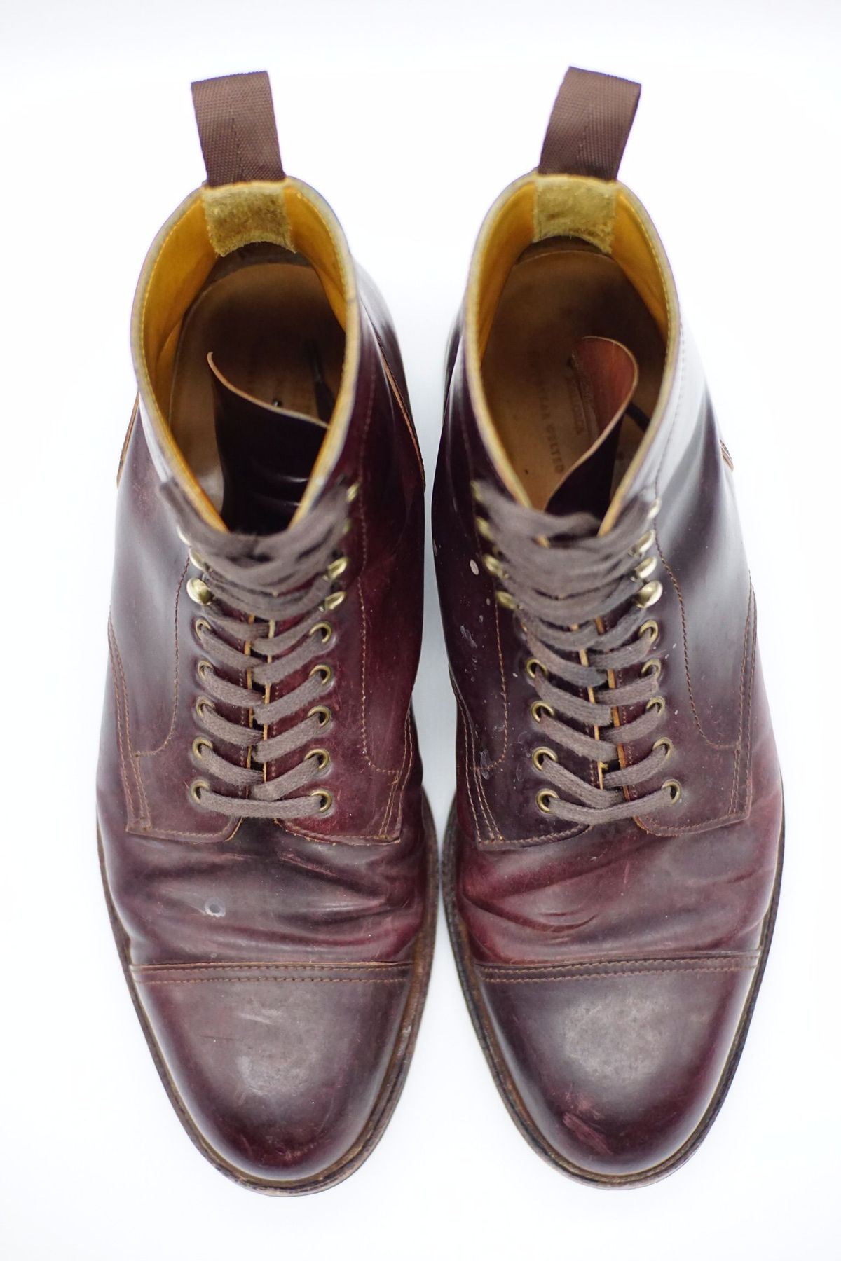 Photo by patinathunderdome on January 6, 2022 of the Meermin Derby Boot in Horween Color 8 Shell Cordovan.