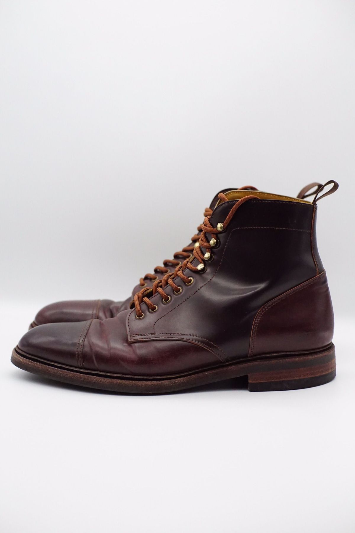 Photo by patinathunderdome on February 3, 2022 of the Meermin Derby Boot in Horween Color 8 Shell Cordovan.