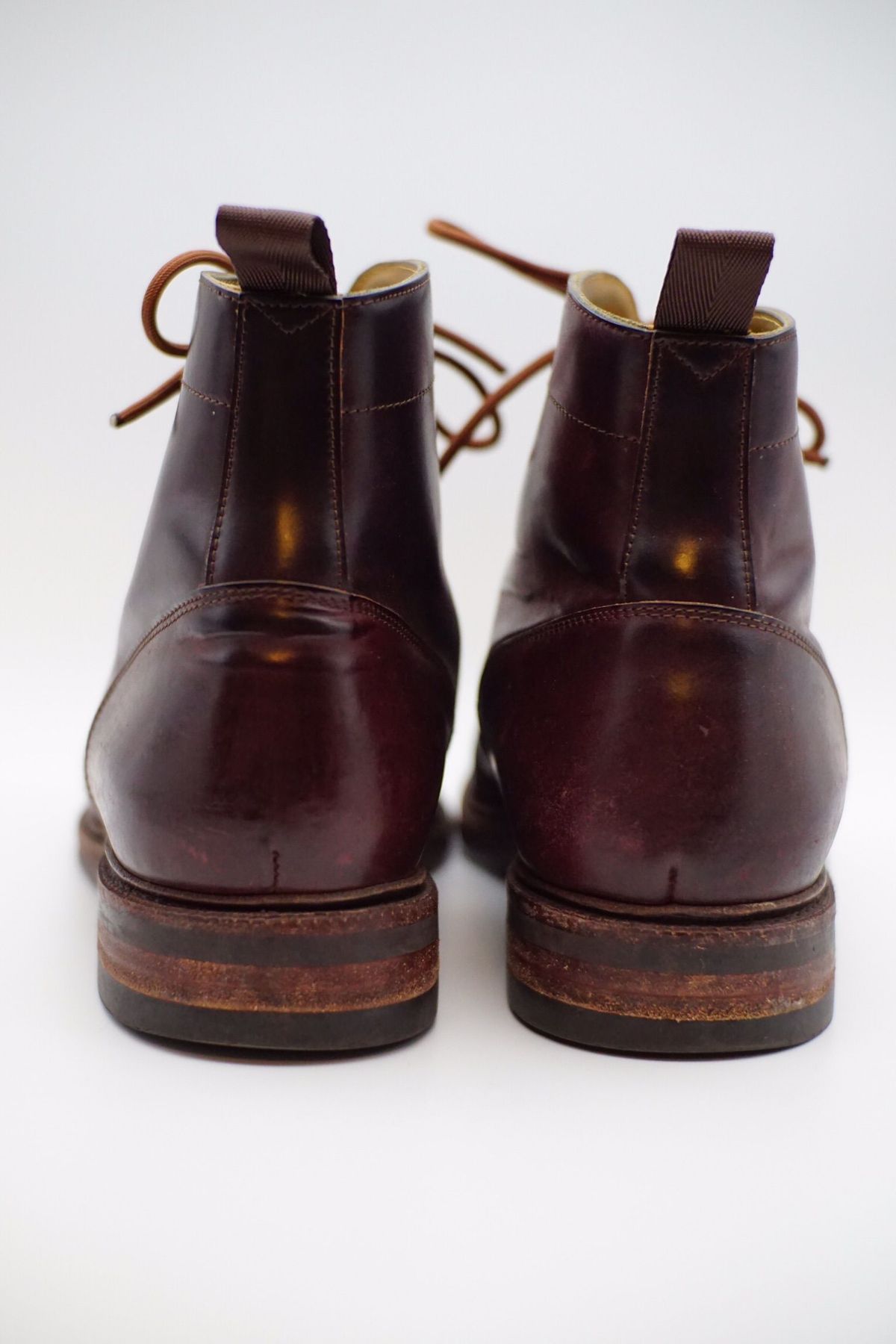 Photo by patinathunderdome on March 6, 2022 of the Meermin Derby Boot in Horween Color 8 Shell Cordovan.