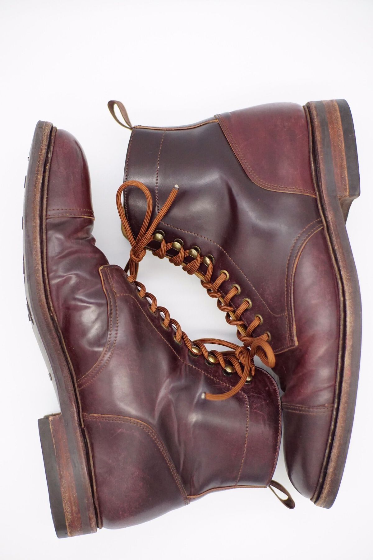 Photo by patinathunderdome on March 6, 2022 of the Meermin Derby Boot in Horween Color 8 Shell Cordovan.