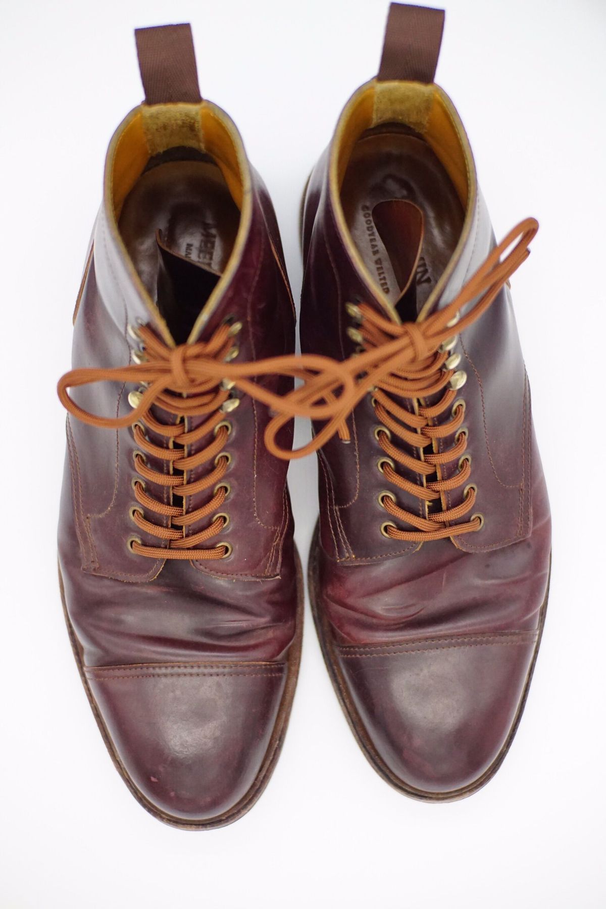 Photo by patinathunderdome on March 6, 2022 of the Meermin Derby Boot in Horween Color 8 Shell Cordovan.