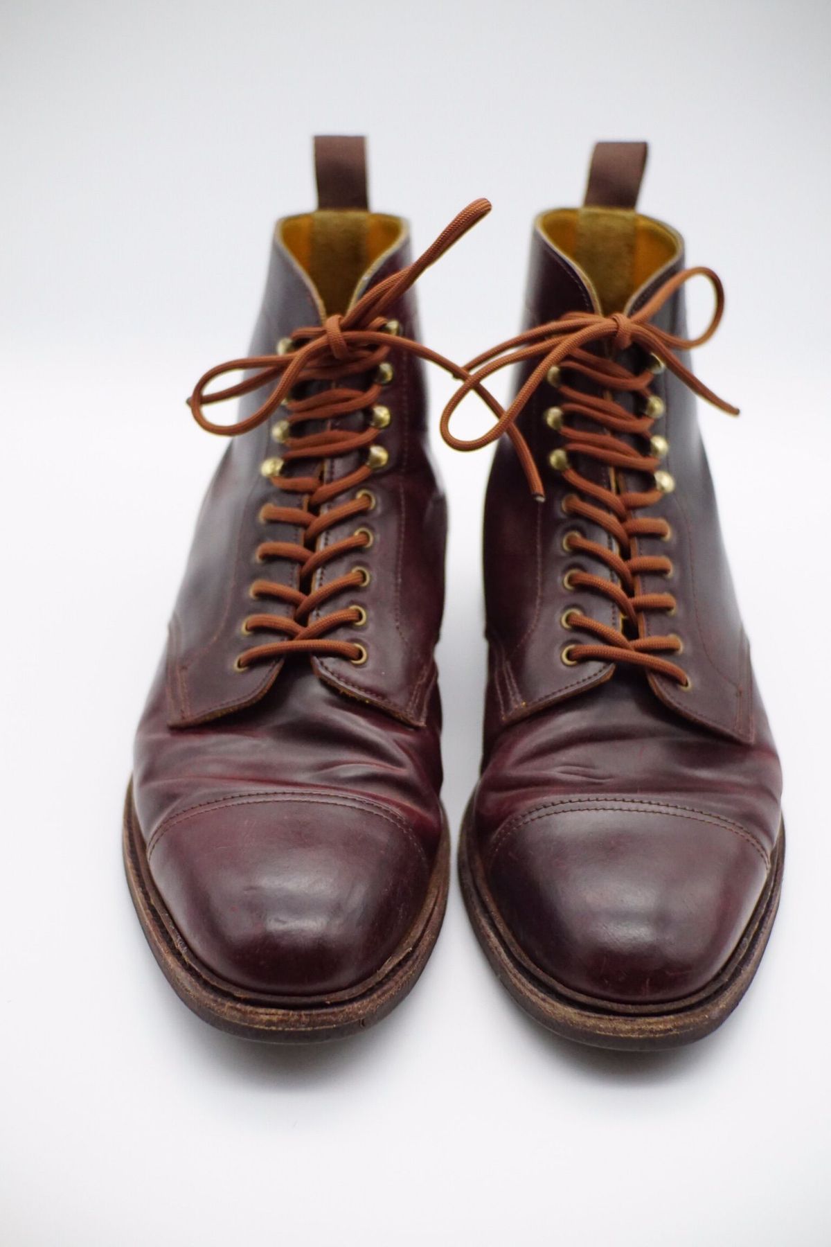 Photo by patinathunderdome on March 6, 2022 of the Meermin Derby Boot in Horween Color 8 Shell Cordovan.