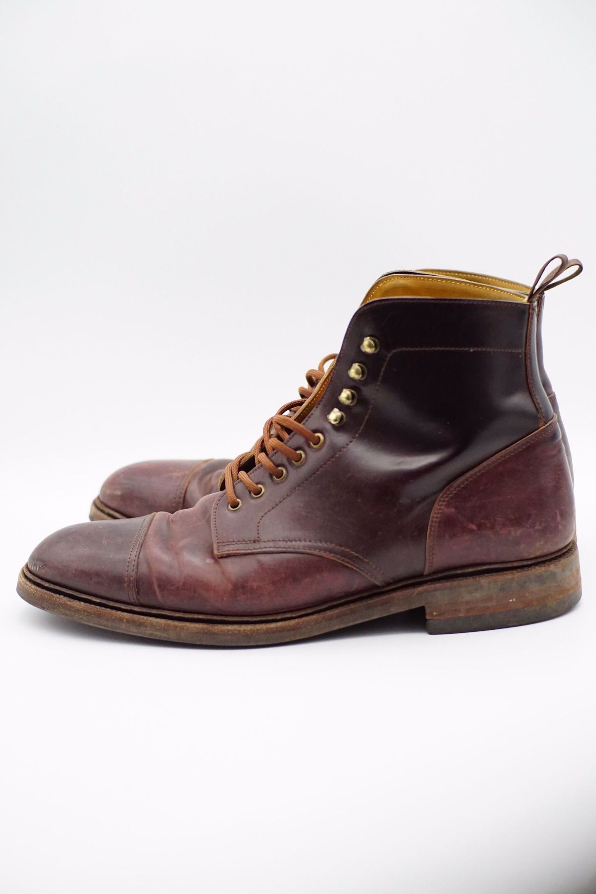 Photo by patinathunderdome on April 3, 2022 of the Meermin Derby Boot in Horween Color 8 Shell Cordovan.