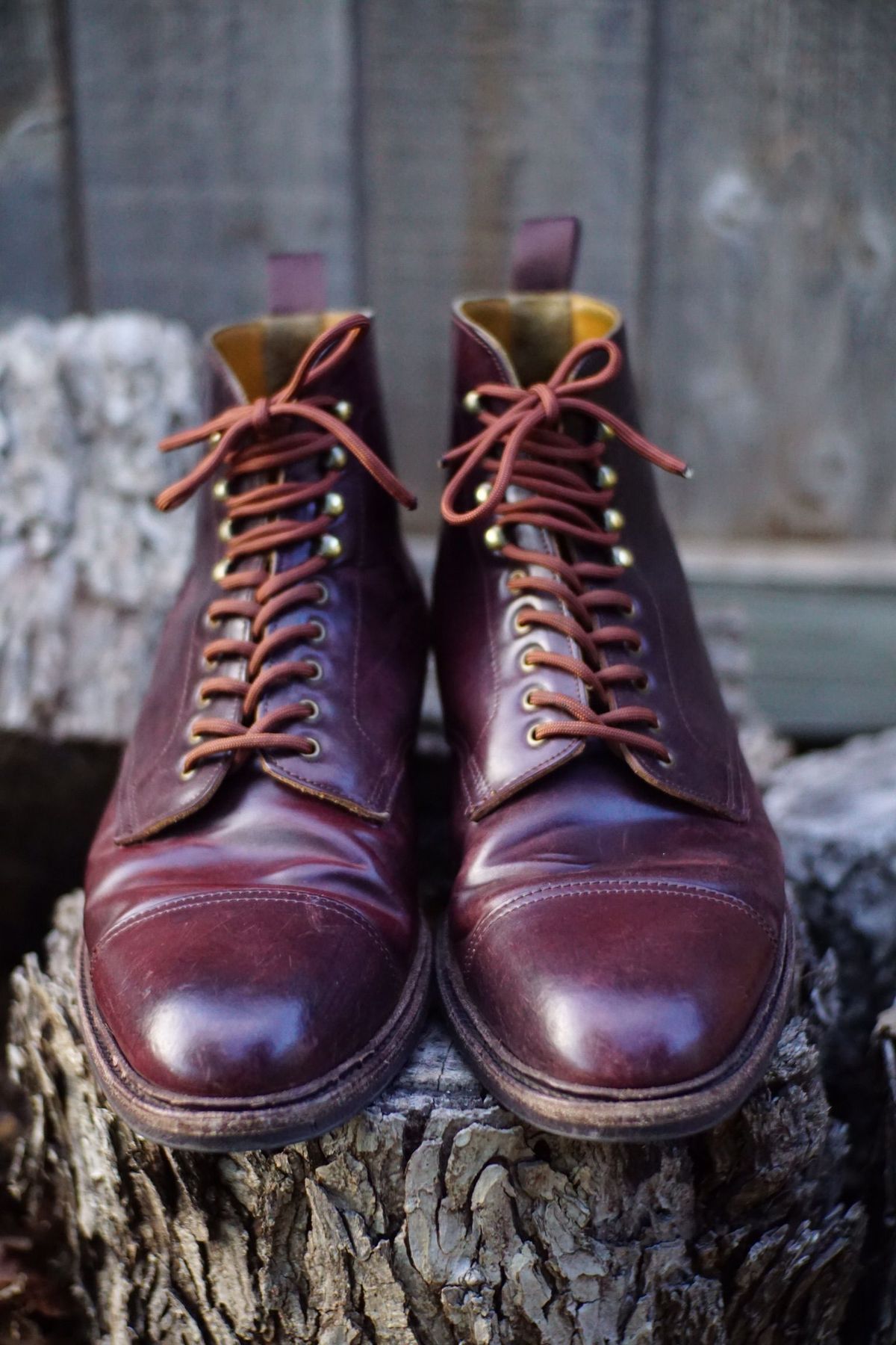 Photo by patinathunderdome on May 5, 2022 of the Meermin Derby Boot in Horween Color 8 Shell Cordovan.