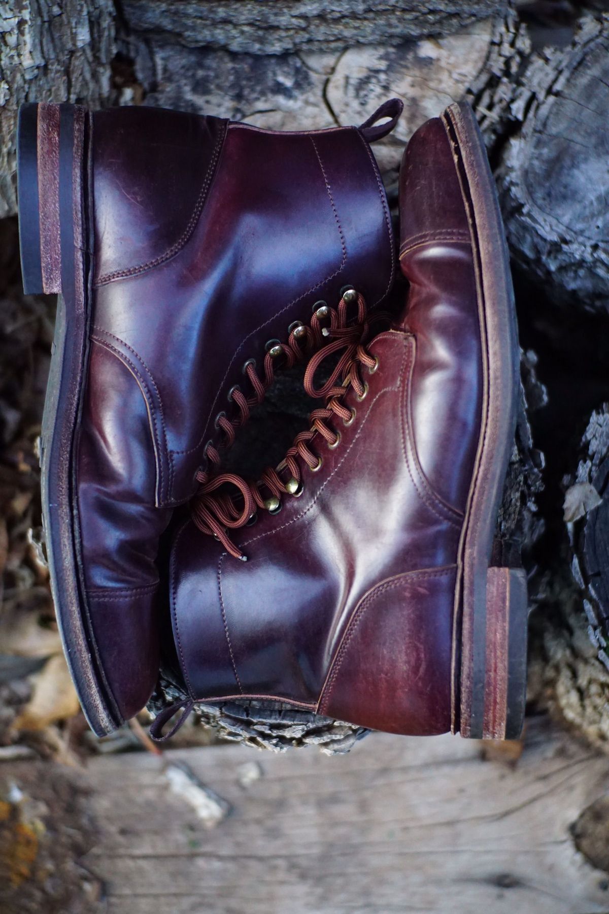 Photo by patinathunderdome on May 5, 2022 of the Meermin Derby Boot in Horween Color 8 Shell Cordovan.