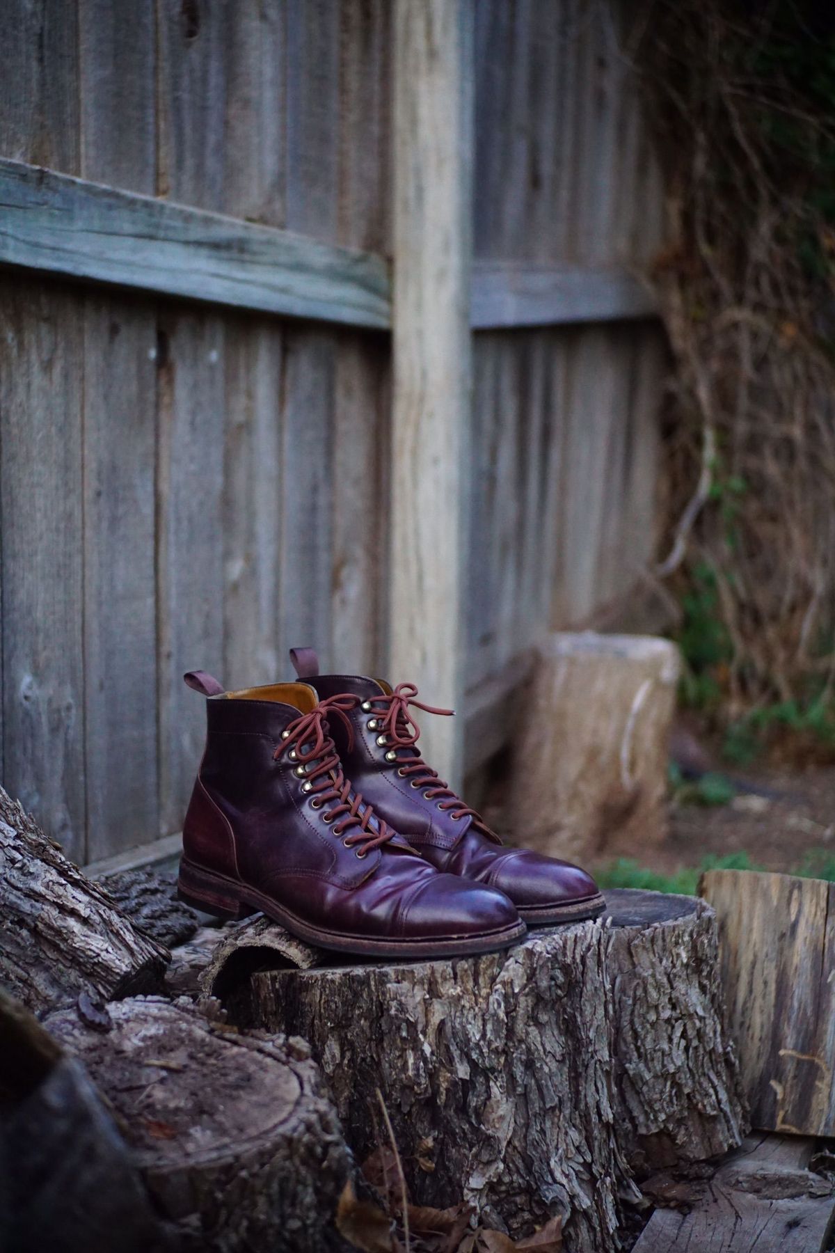 Photo by patinathunderdome on May 5, 2022 of the Meermin Derby Boot in Horween Color 8 Shell Cordovan.