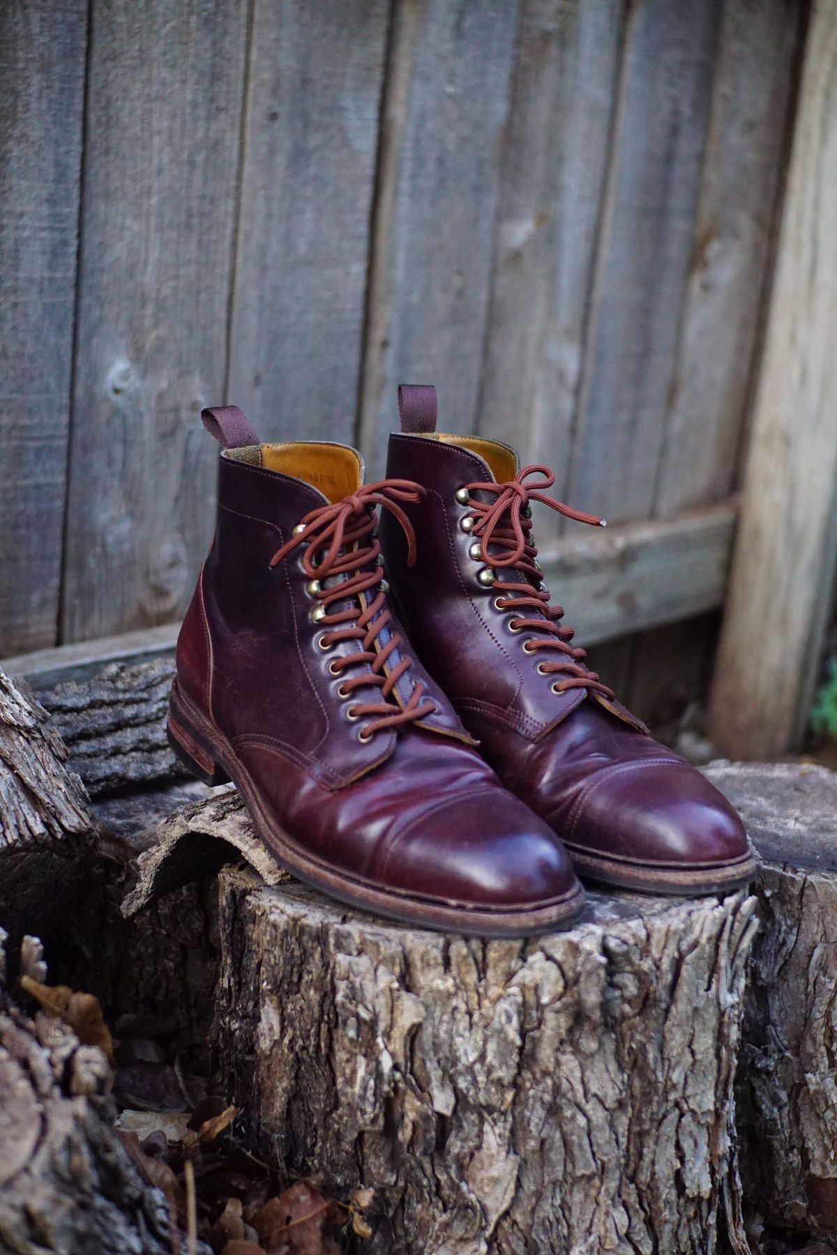 Photo by patinathunderdome on May 5, 2022 of the Meermin Derby Boot in Horween Color 8 Shell Cordovan.