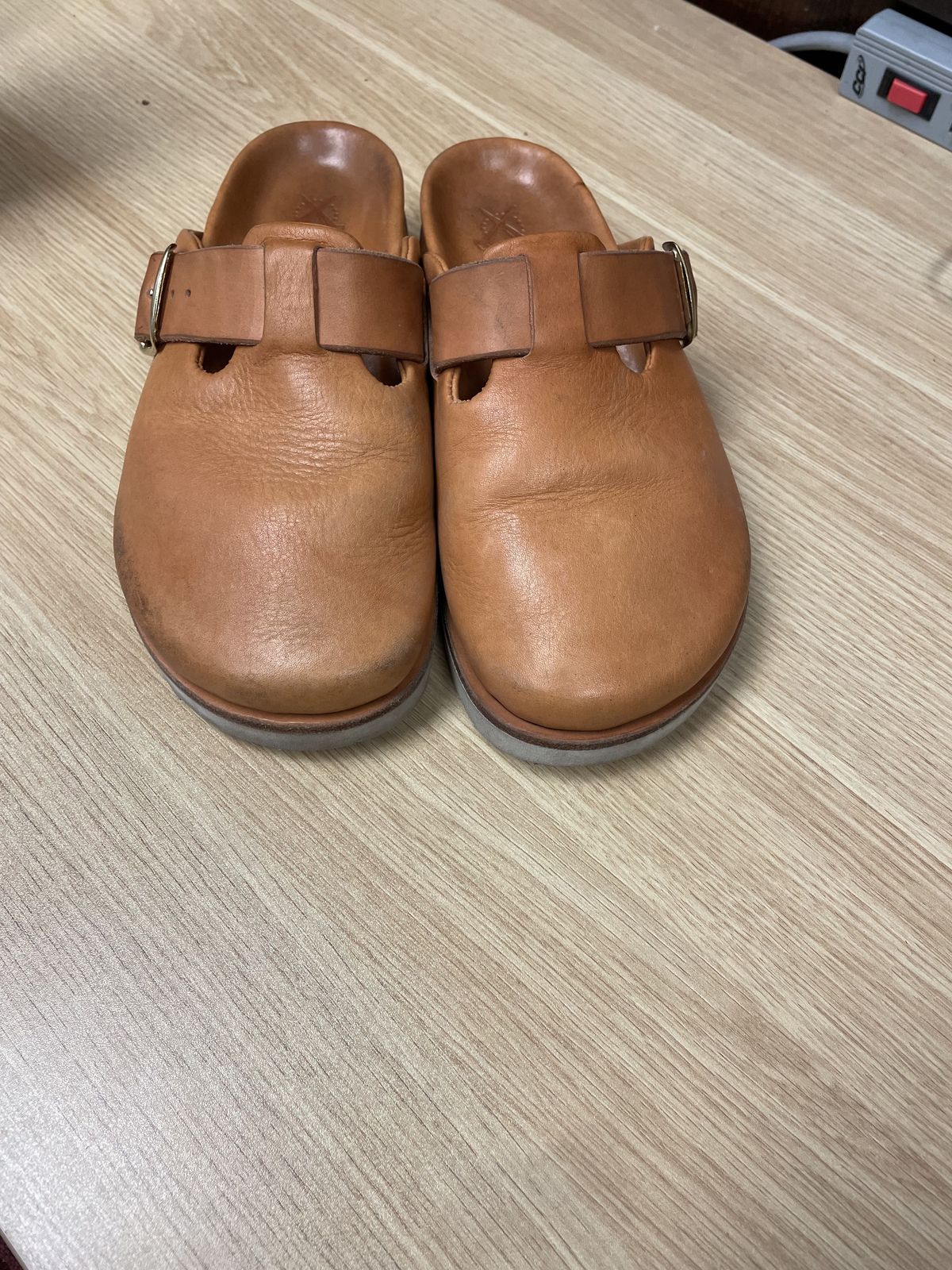 Photo by patinathunderdome on November 4, 2021 of the Love Jules 1973 Clog in Horween Natural Essex.