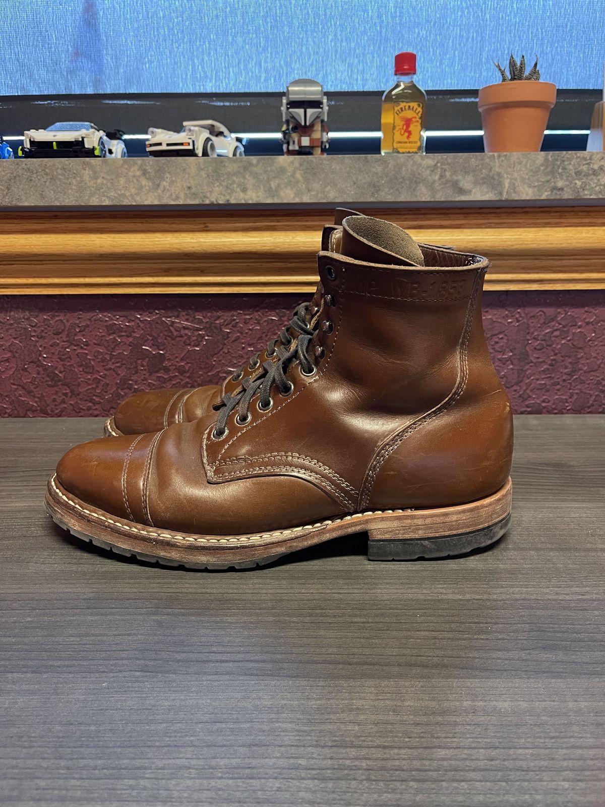 Photo by patinathunderdome on February 3, 2022 of the White's MP-M1TC in Horween British Tan Chromexcel.