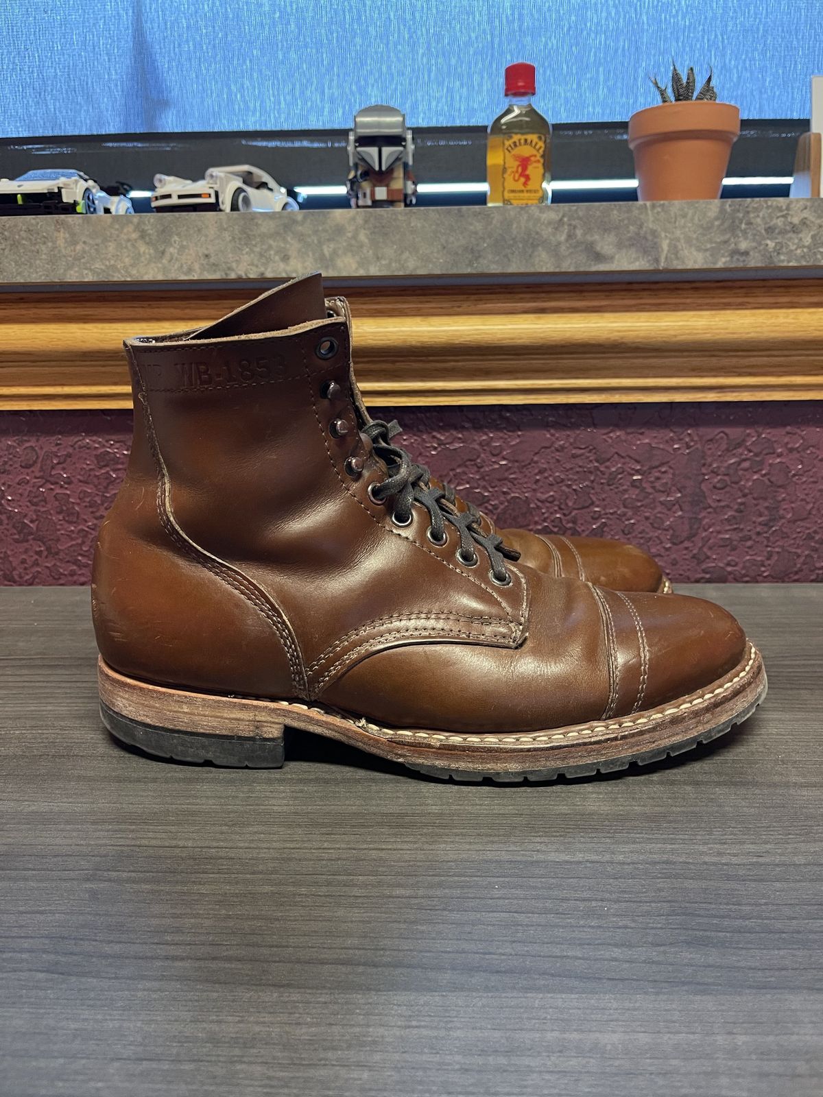 Photo by patinathunderdome on February 3, 2022 of the White's MP-M1TC in Horween British Tan Chromexcel.
