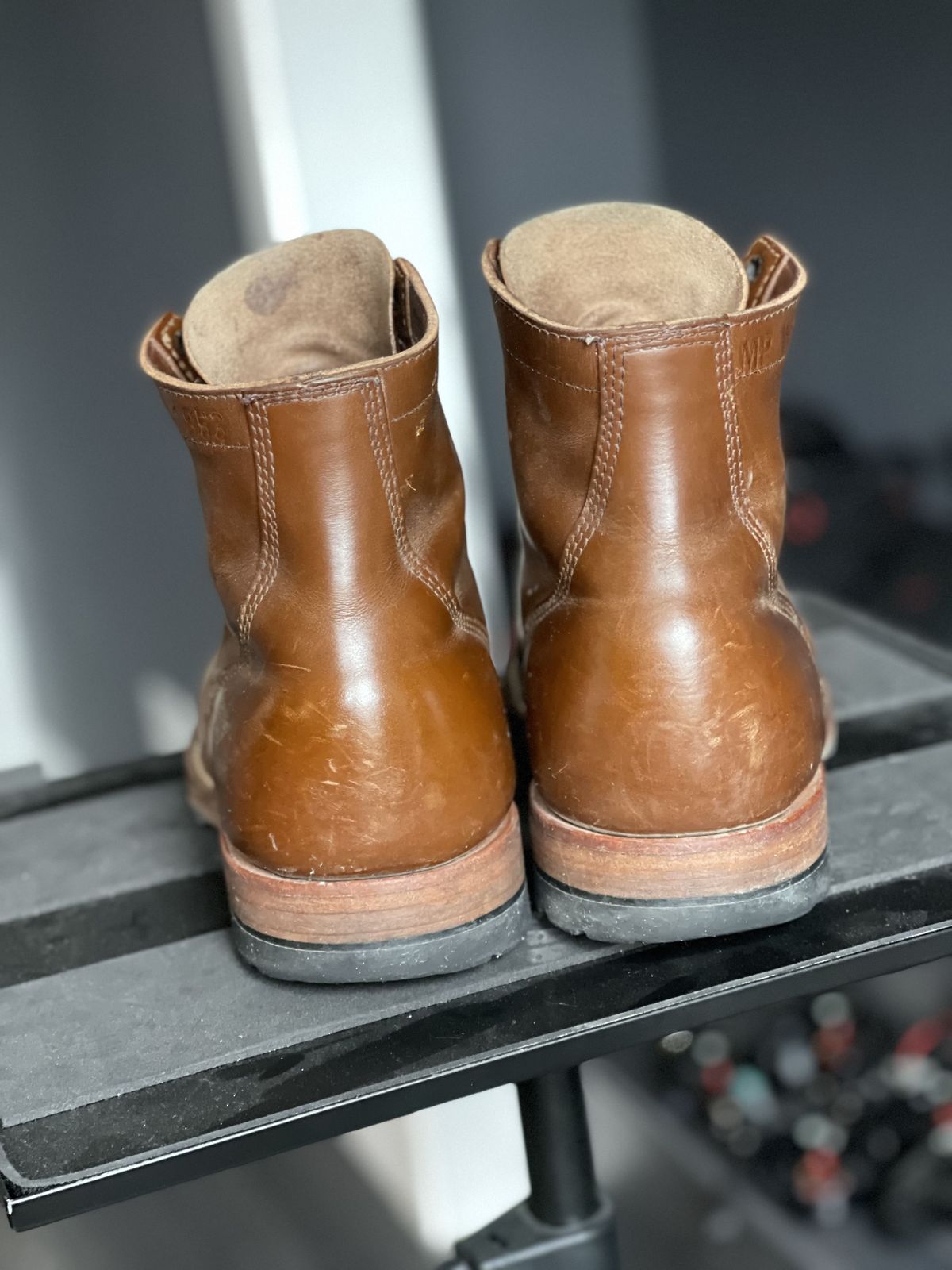 Photo by patinathunderdome on March 5, 2022 of the White's MP-M1TC in Horween British Tan Chromexcel.