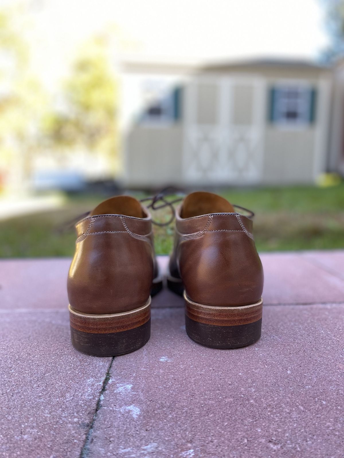 Photo by patinathunderdome on November 1, 2021 of the Onderhoud LVL01 Derby Boot in Maryam Toscanello Horsebutt.