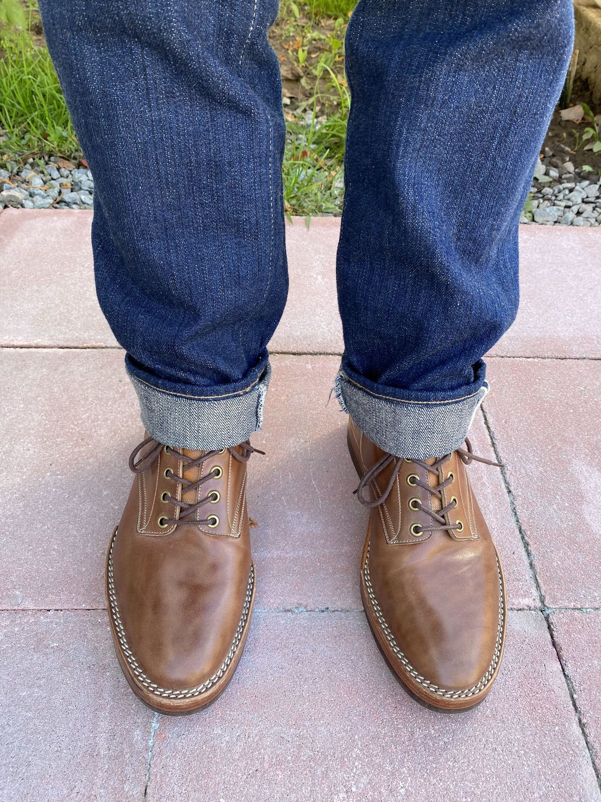 Photo by patinathunderdome on November 1, 2021 of the Onderhoud LVL01 Derby Boot in Maryam Toscanello Horsebutt.