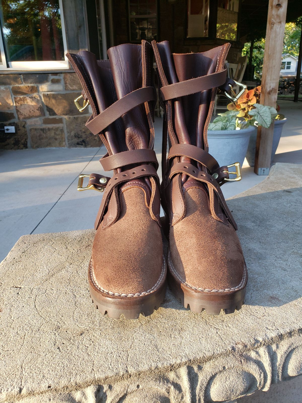 Photo by patinathunderdome on October 4, 2021 of the Nicks TankerPro in Seidel Tan Teton Roughout.