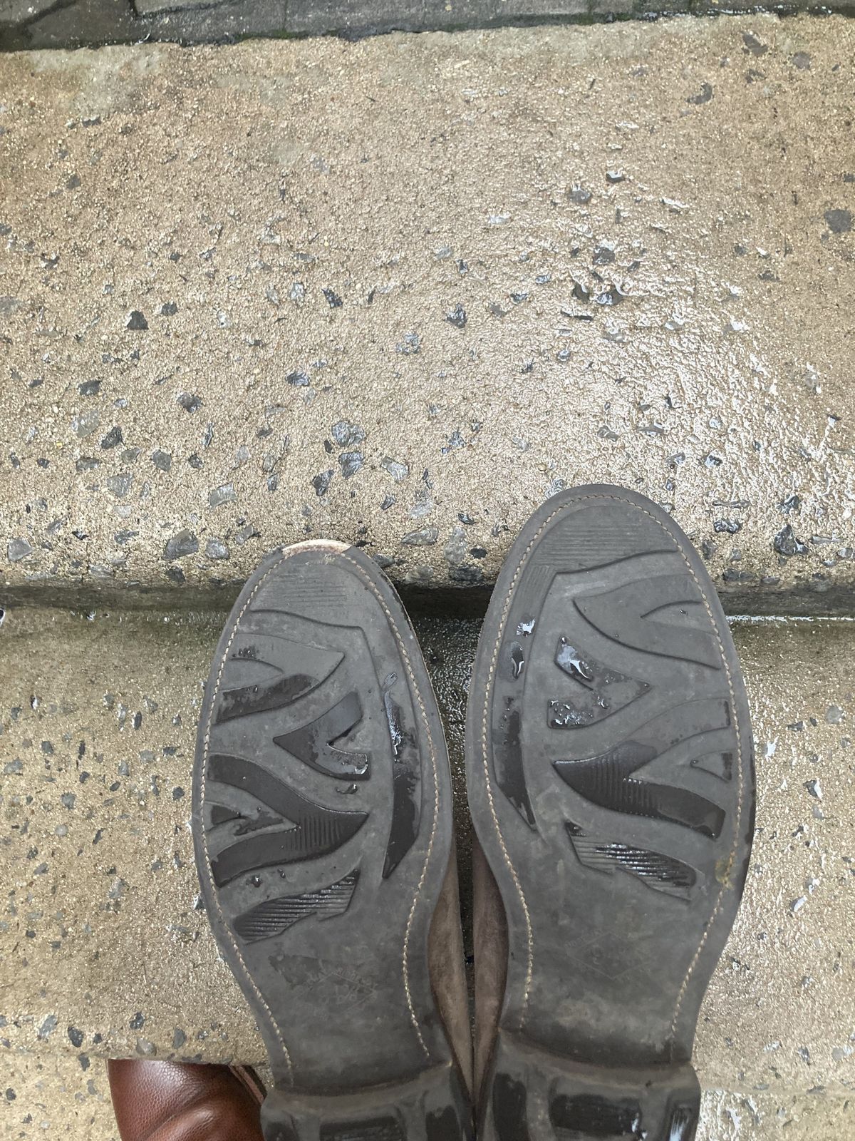 Photo by patinathunderdome on January 5, 2022 of the Viberg Chelsea in Maryam Walnut Waxed Reverse Horsebutt.