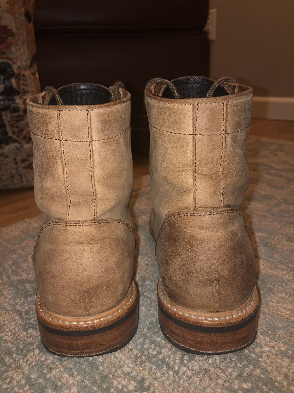 Photo by patinathunderdome on November 6, 2021 of the Nisolo All-Weather Amalia Boot in Tobacco.