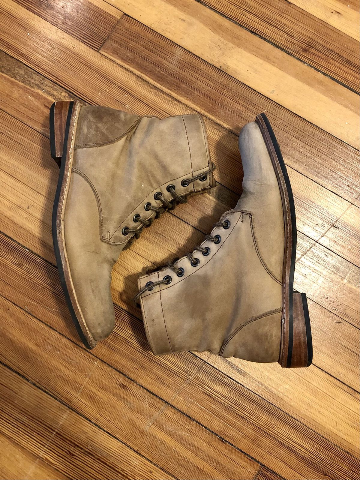 Photo by patinathunderdome on December 5, 2021 of the Nisolo All-Weather Amalia Boot in Tobacco.