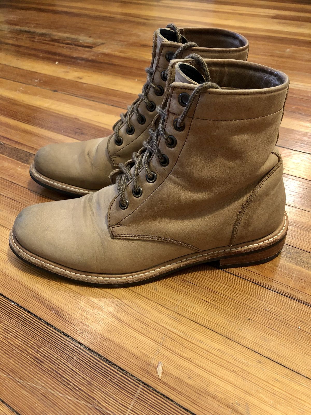 Photo by patinathunderdome on December 5, 2021 of the Nisolo All-Weather Amalia Boot in Tobacco.