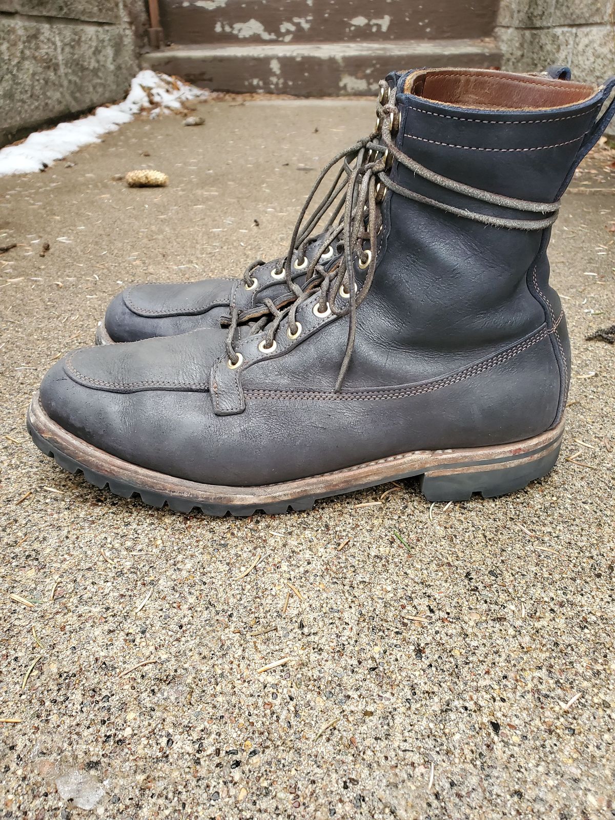 Photo by patinathunderdome on December 5, 2021 of the Truman Gun Boot in C.F. Stead Baltic Kudu.