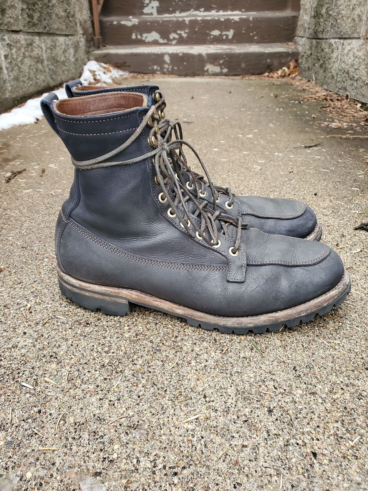 Photo by patinathunderdome on December 5, 2021 of the Truman Gun Boot in C.F. Stead Baltic Kudu.