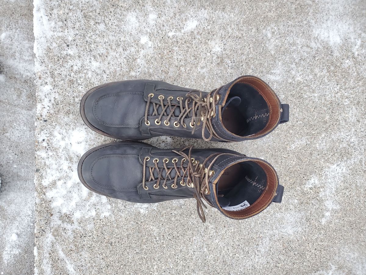 Photo by patinathunderdome on January 5, 2022 of the Truman Gun Boot in C.F. Stead Baltic Kudu.