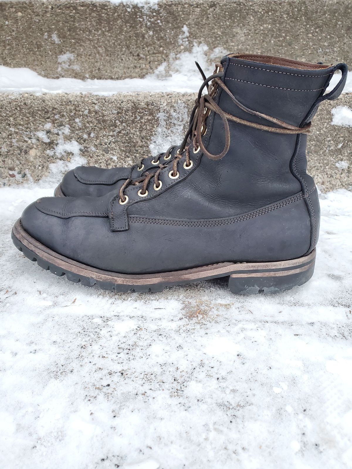 Photo by patinathunderdome on January 5, 2022 of the Truman Gun Boot in C.F. Stead Baltic Kudu.