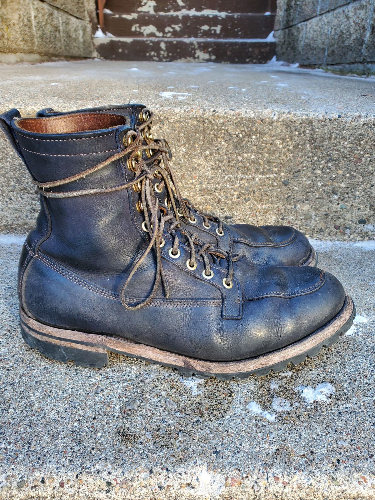 Photo by patinathunderdome on February 5, 2022 of the Truman Gun Boot in C.F. Stead Baltic Kudu.