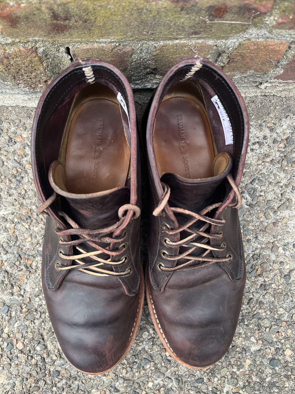 Photo by patinathunderdome on May 6, 2022 of the Truman Chukka in Guidi Aubergine Horse Rump.