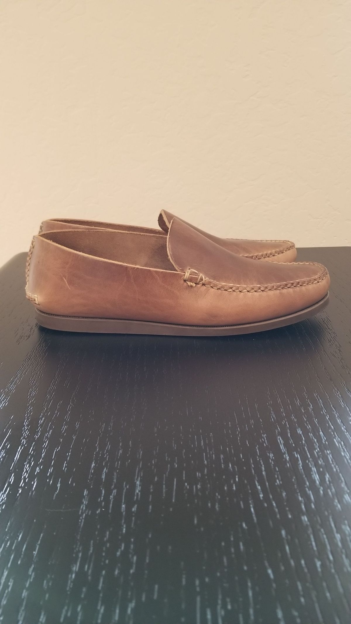 Photo by patinathunderdome on October 2, 2021 of the Oak Street Bootmakers Slip Moc in Horween Natural Chromexcel.