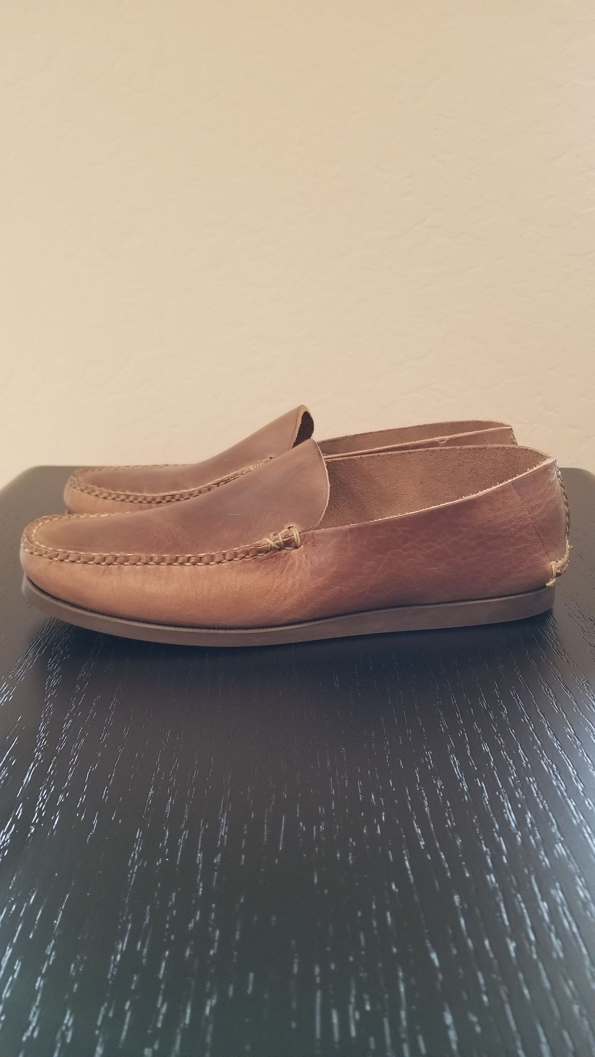 Photo by patinathunderdome on October 2, 2021 of the Oak Street Bootmakers Slip Moc in Horween Natural Chromexcel.