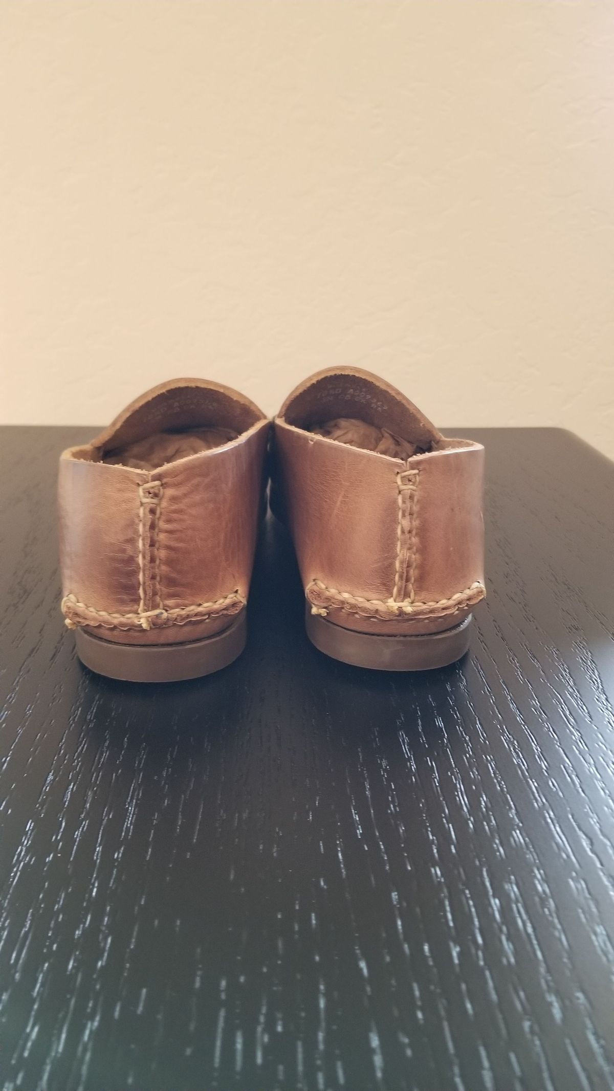 Photo by patinathunderdome on October 2, 2021 of the Oak Street Bootmakers Slip Moc in Horween Natural Chromexcel.