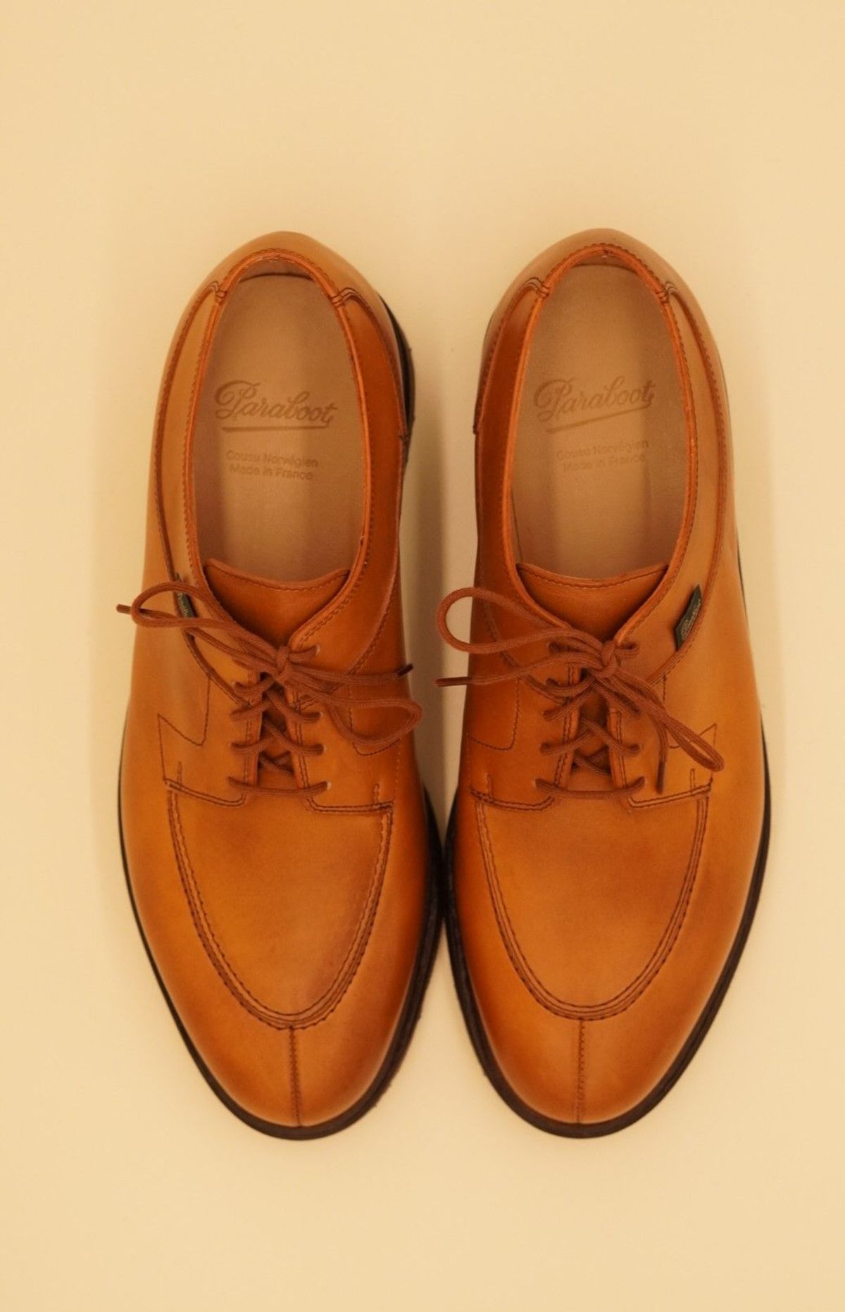 Photo by patinathunderdome on October 1, 2021 of the Paraboot Avignon in Lisse Gold.