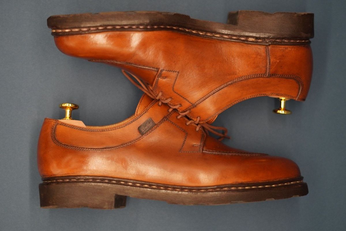 Photo by patinathunderdome on December 3, 2021 of the Paraboot Avignon in Lisse Gold.