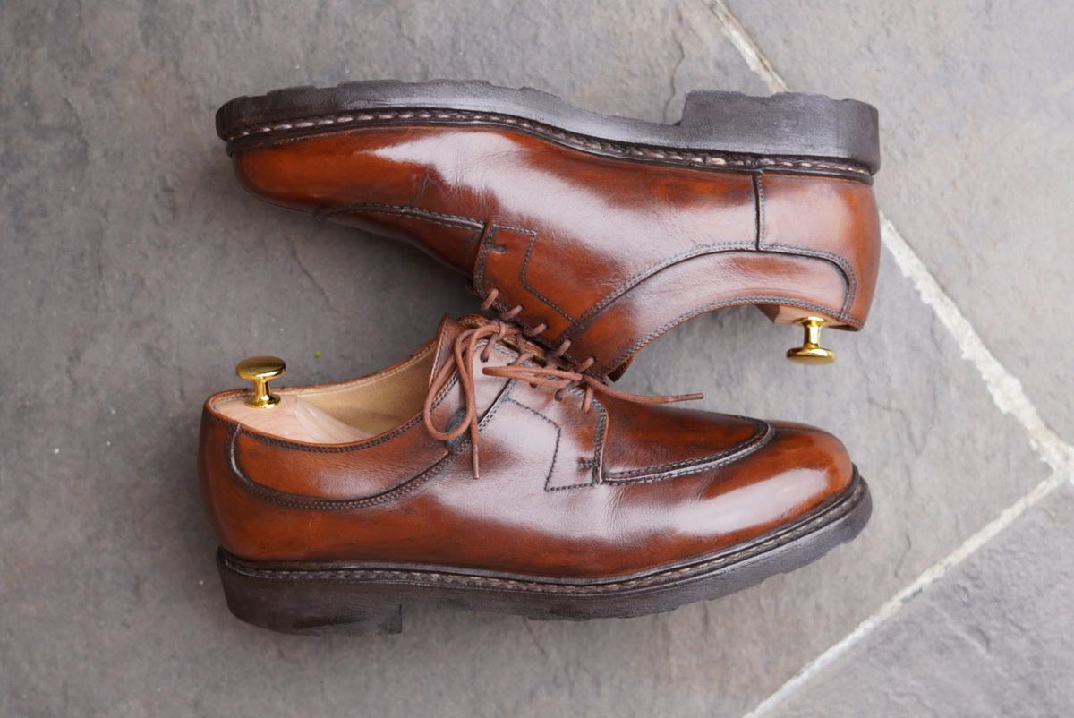 Photo by patinathunderdome on May 6, 2022 of the Paraboot Avignon in Lisse Gold.