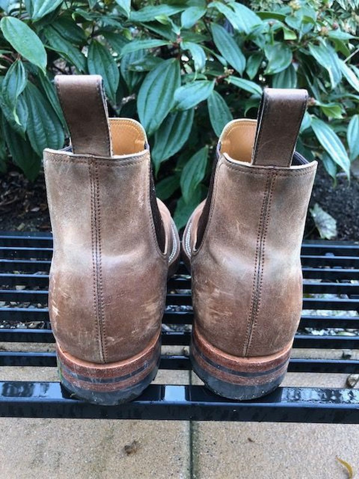 Photo by patinathunderdome on January 4, 2022 of the Benzein The Seventh Chelsea Boot in Maryam Toscanello Horsebutt.
