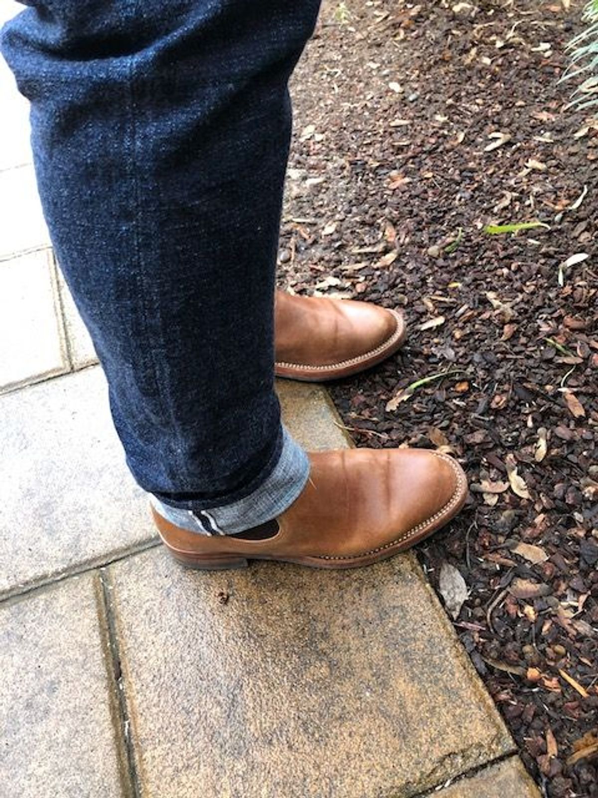 Photo by patinathunderdome on February 5, 2022 of the Benzein The Seventh Chelsea Boot in Maryam Toscanello Horsebutt.