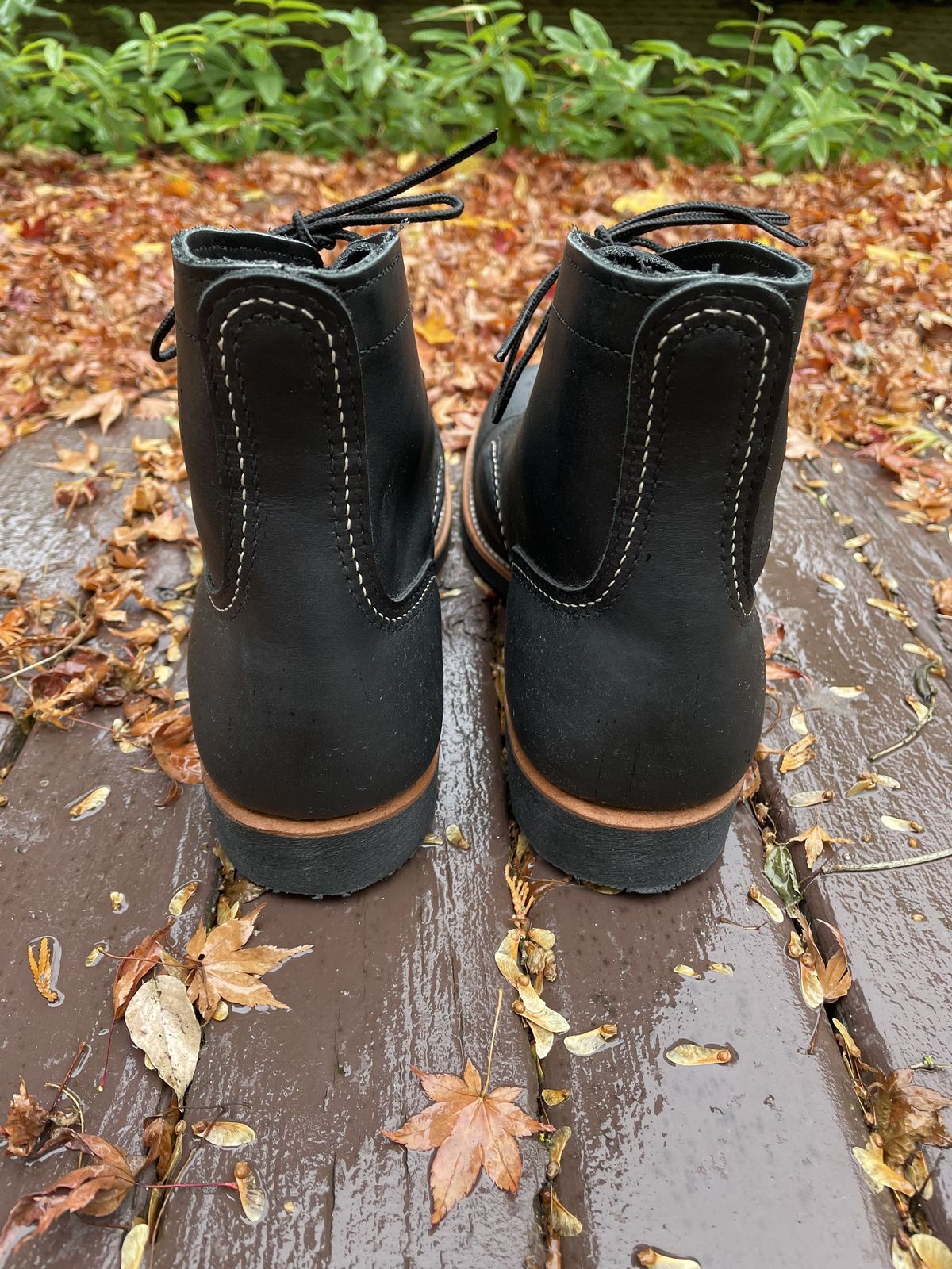 Photo by patinathunderdome on November 1, 2021 of the Red Wing Iron Ranger in S.B. Foot Black Harness.