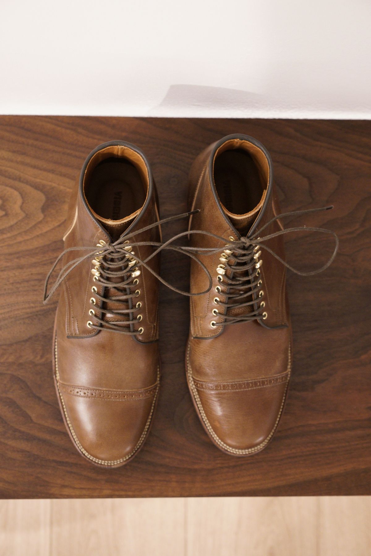 Photo by patinathunderdome on October 5, 2021 of the Viberg Service Boot in Maryam Toscanello TPR Horsebutt.
