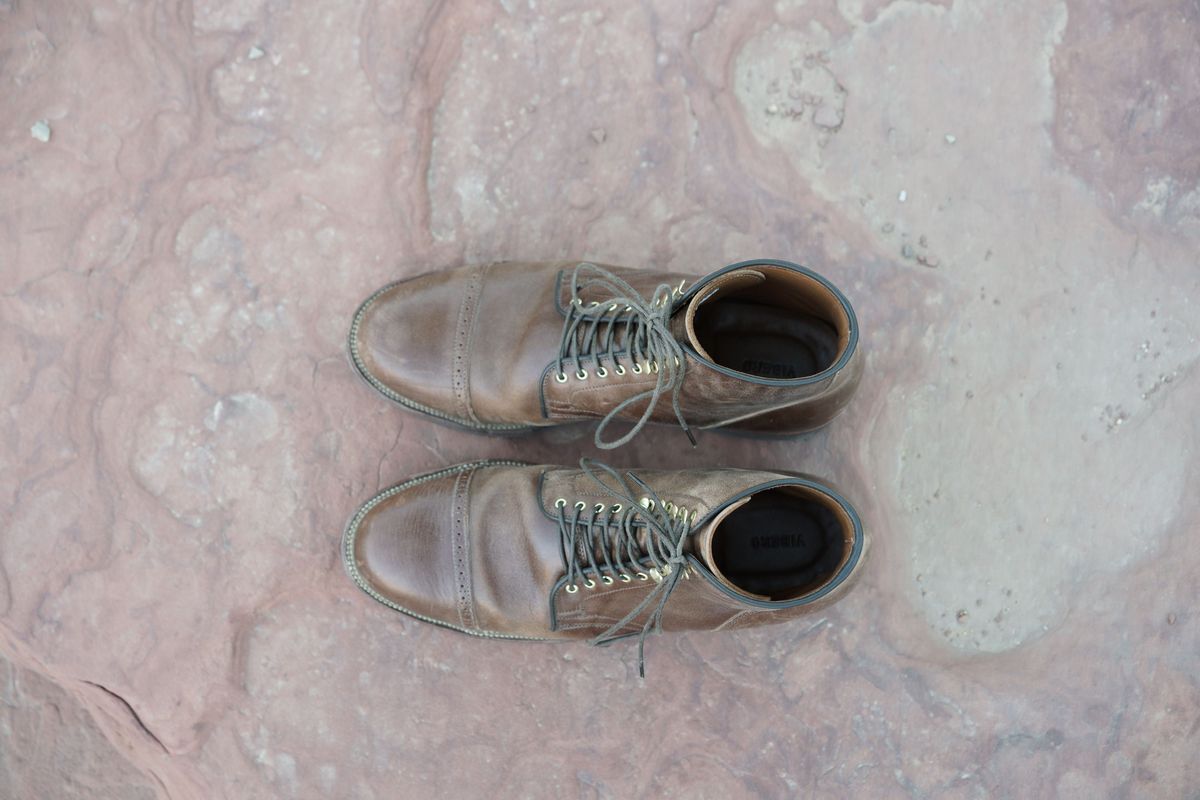 Photo by patinathunderdome on November 6, 2021 of the Viberg Service Boot in Maryam Toscanello TPR Horsebutt.