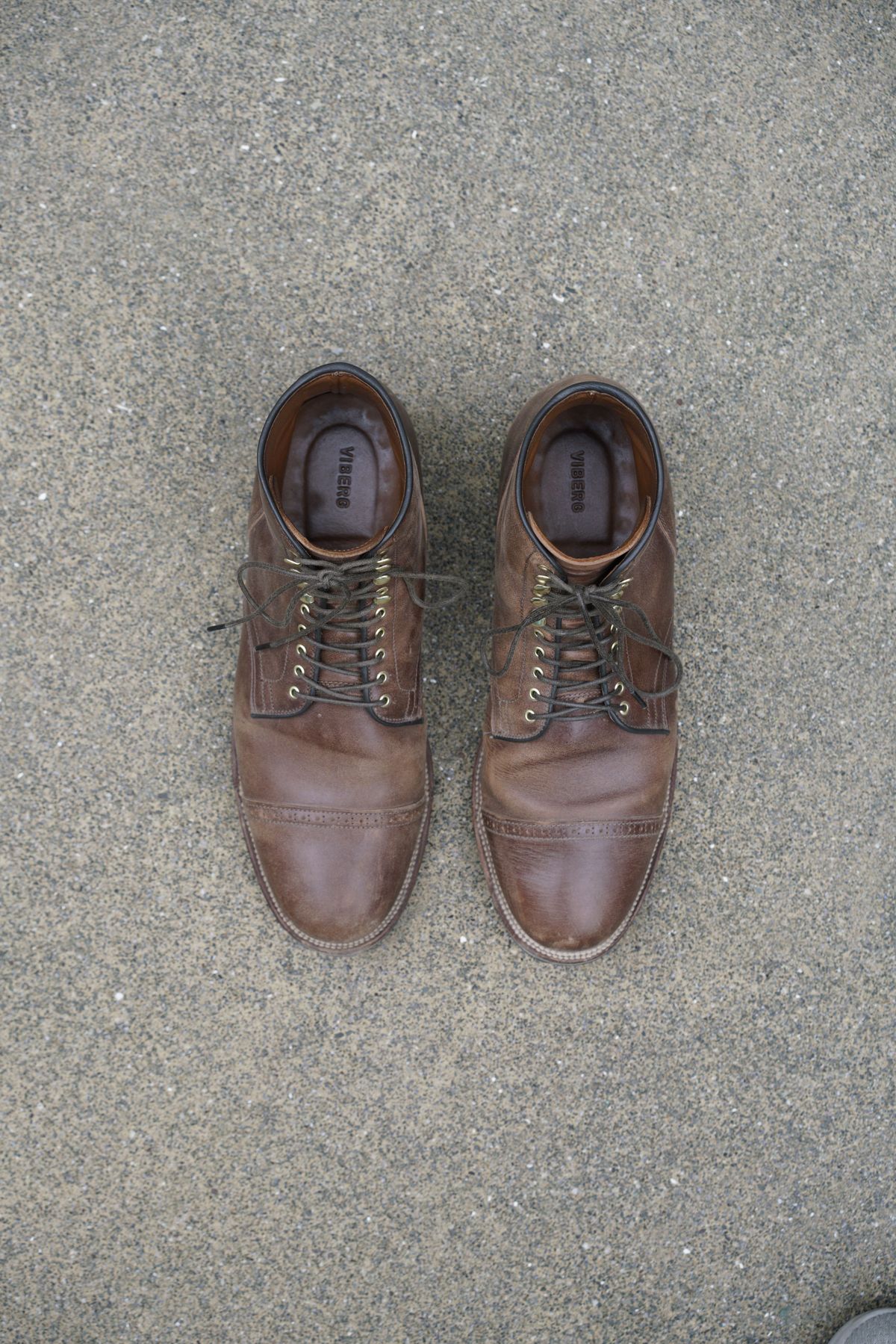Photo by patinathunderdome on December 5, 2021 of the Viberg Service Boot in Maryam Toscanello TPR Horsebutt.