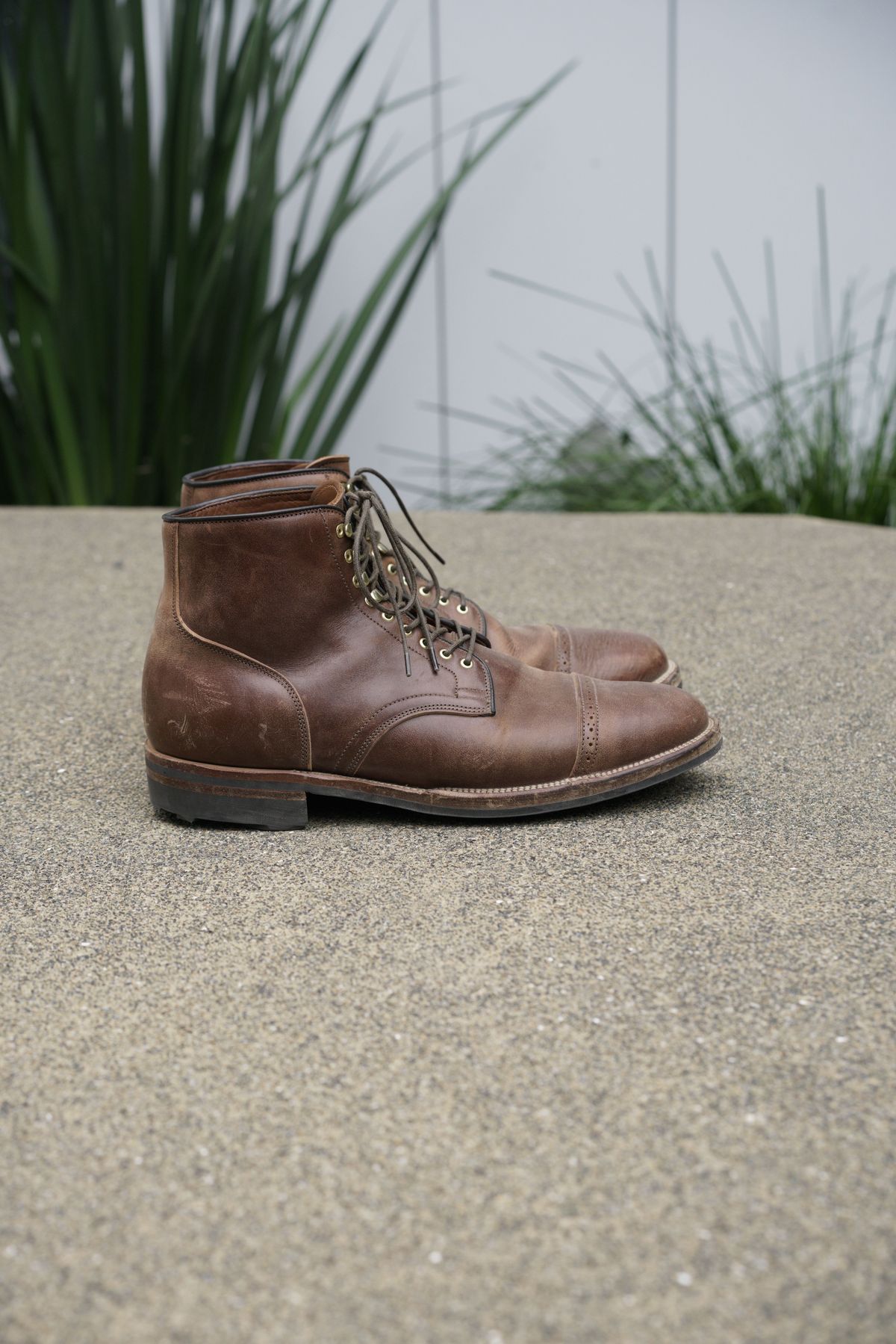 Photo by patinathunderdome on December 5, 2021 of the Viberg Service Boot in Maryam Toscanello TPR Horsebutt.